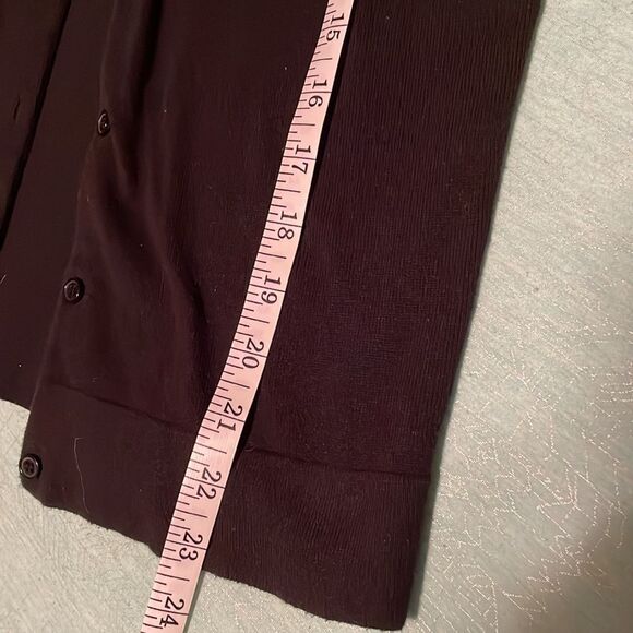 G. H. Bass & Co. women’s size Small black button front cardigan sweater - Picture 3 of 7